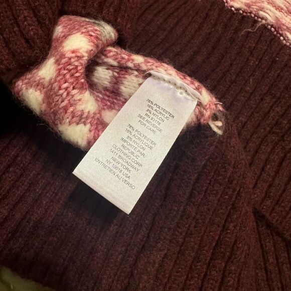 NWT Women’s INDUSTRY Turtleneck Knit Sweater | Medium | Burgundy Blend - Picture 5 of 6